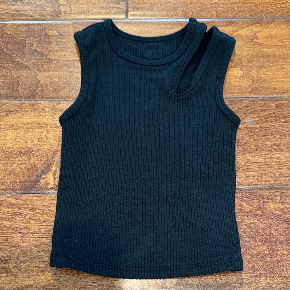 Tiger Friday Classic Black Cut Out Tank Top